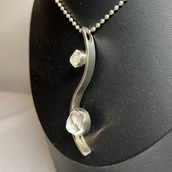 LILLY BARRACK 925 Silver Necklace with SS bead ball chain. - Picture 4 of 8